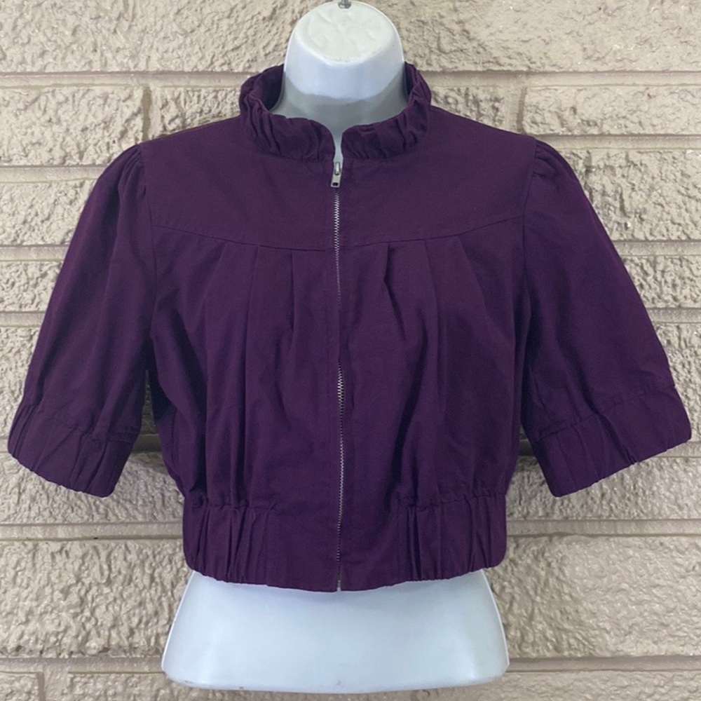 Poetry Clothing Bomber Style Zip Front Jacket